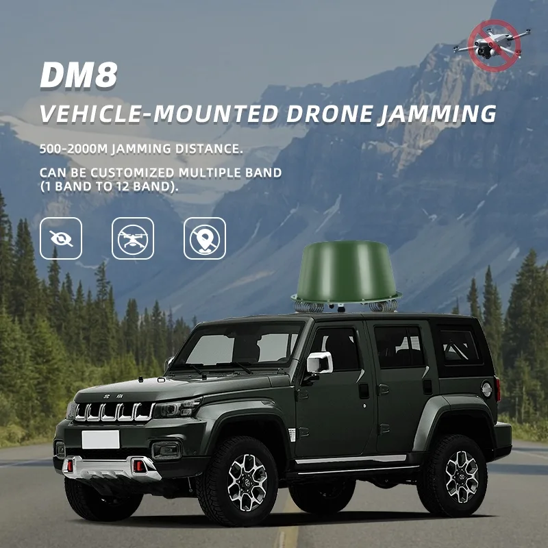 Автомобильный комплекс защиты БПЛА с купольной антенной